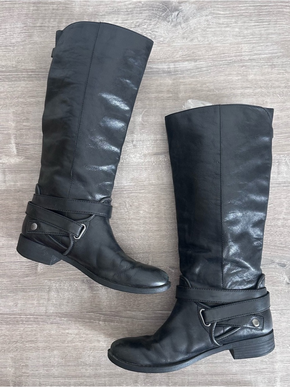 Luxury Rebel Luma Lee Black Leather Moto Biker Boots Women’s Size 38.5 - Picture 2 of 8